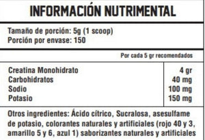 CREATINA MONOHIDRATADA 750G