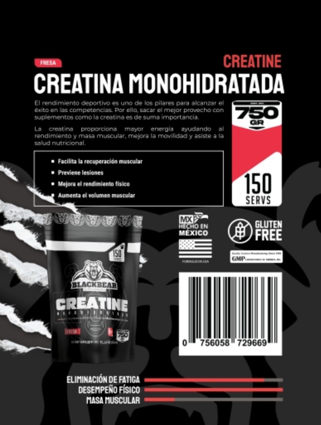 CREATINA MONOHIDRATADA 750G
