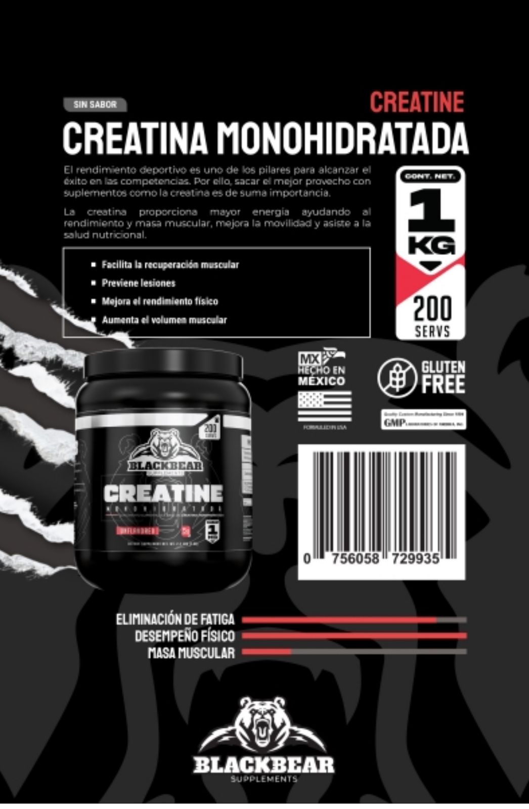 CREATINA MONOHIDRATADA 1KG