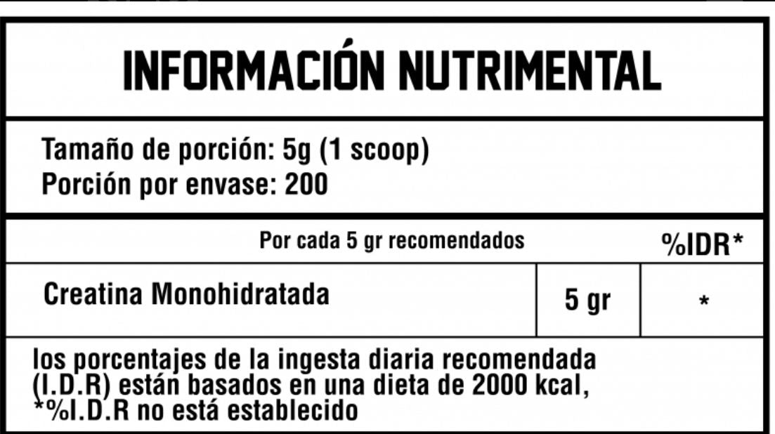 CREATINA MONOHIDRATADA 1KG